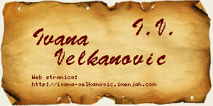 Ivana Velkanović vizit kartica